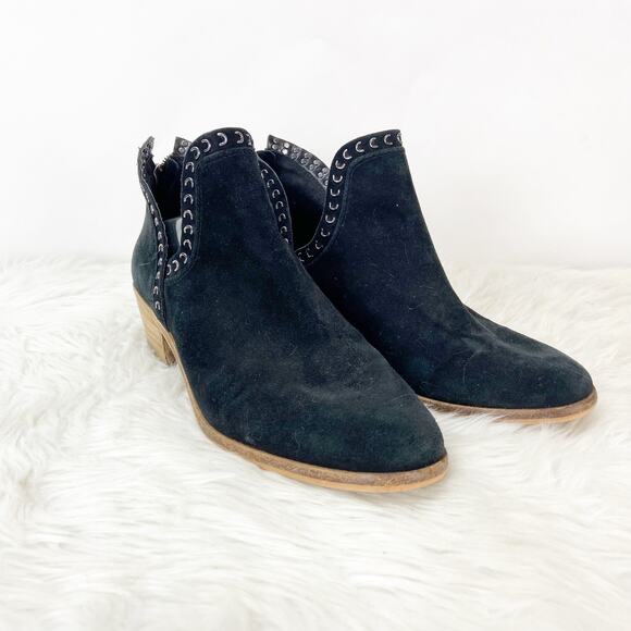 Vince Camuto 8 M Womens Black Suede Prafinta Ankle Booties - Picture 1 of 10